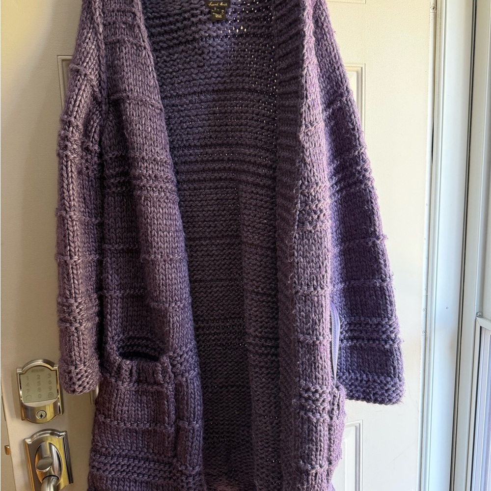 Coach Purple Knit Cardigan